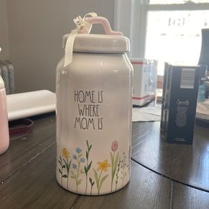 Rae Dunn home is where mom is canister